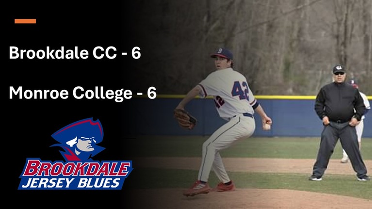 Brookdale Baseball Ends Game Abruptly In A Tie Against DI Monroe College